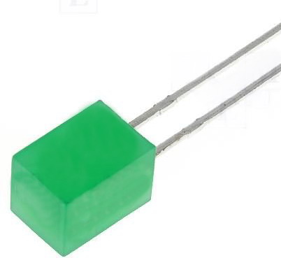 Led patrat, 5x5mm, patrat, verde, LL-553GD