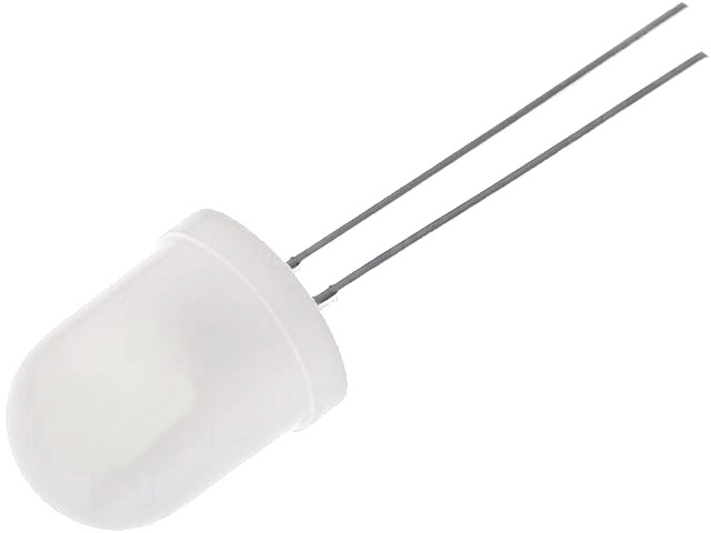 Led 10mm, alb rece, difuz, 8.4cd, 2.8-3.6V, OSW57LA132-RS
