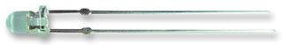 Led 3mm, verde, superbright, 5000mcd, 3.2V, OVL-3324, MULTICOMP
