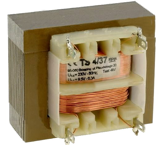 Transformator 9.5V, de retea, 230V, 0.3A, TS4/37