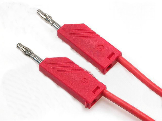 Cablu test, banana-banana, 16A, 2m, MLNSIL200/1RT, HIRSCHMANN T&M