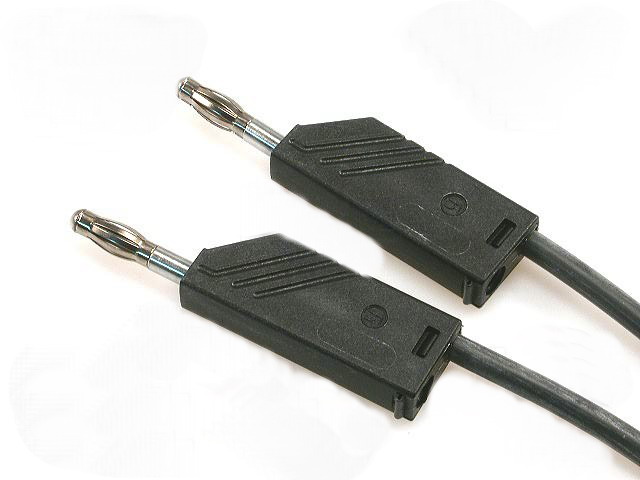 Cablu test, banana-banana, 16A, 1m, MLNSIL100/1SW