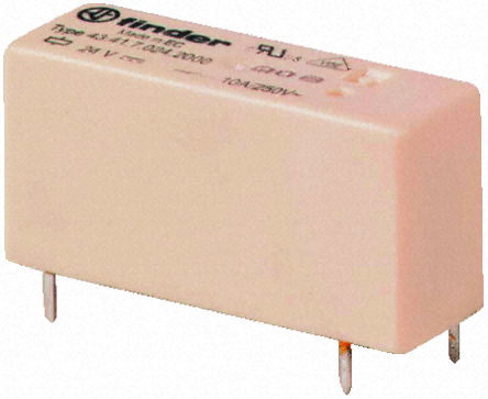 Releu 24VDC, 10A, SPCO, 43.41.7.024.2000, FINDER