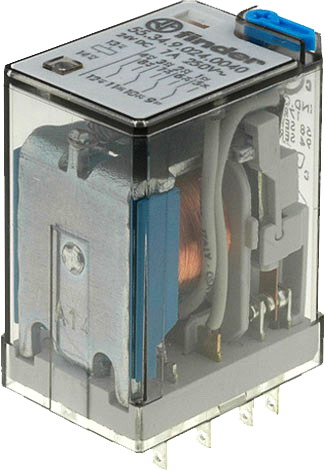 Releu 230VAC, DPDT, 230VAC/10A, 55.32.8.230.004, FINDER