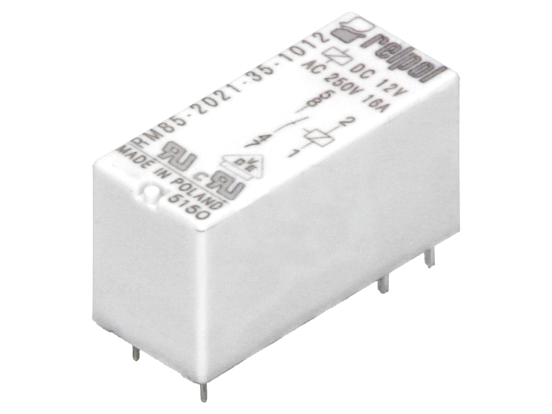 Releu 12VDC, 16A, SPST-NO, RM85-2021-35-1012, RELPOL