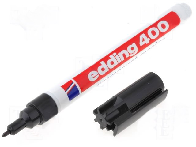 Marker 1.5-3mm, carioca cablaj, negru, rezistent la apa, FSE8300, EDDING