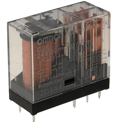 Releu 24VAC, 5A, DPDT, G2R-2-24AC