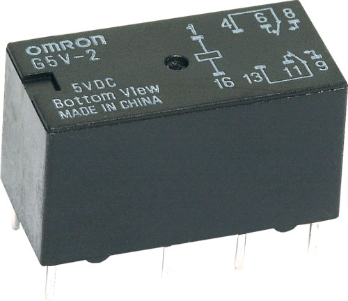 Releu 5V, releu, DPDT, 2A, G5V2-5, OMRON