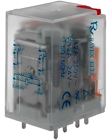 Releu 24VDC, 10A, DPDT, LB2HN-24DTS