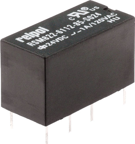 Releu 5VDC, 1A, DPDT, RSM822-P-05