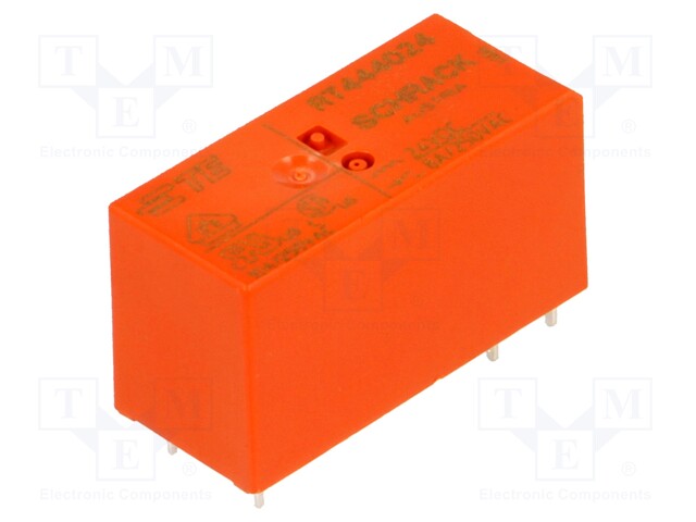 Releu 24VDC, DPST-NO, 8A, RT444024, TYCO