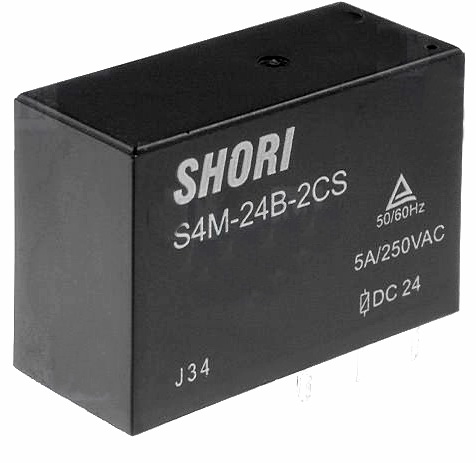 Releu 12VDC, DPDT, 5A, S4M-12V-2C, SHORI