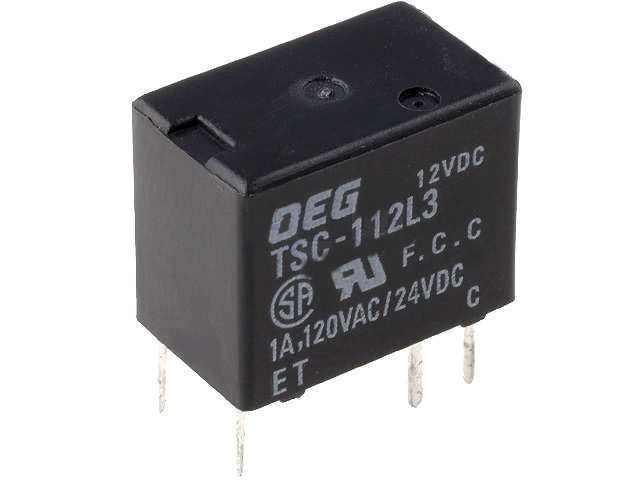 Releu 12VDC, 1A, SPDT, TSC-112L3H, TE CONNECTIVITY
