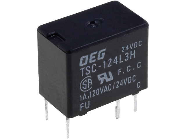 Releu 24VDC, SPDT, 1A, TSC-124L3H