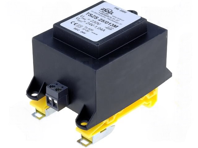 Transformator 12V, montaj sina, retea, 230/12V, 2A, TSZS25/12V
