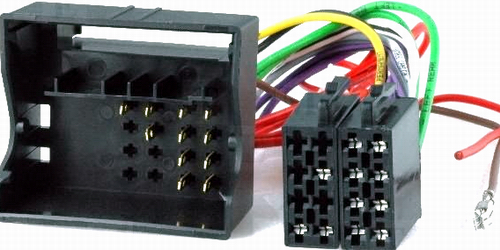 Conector auto, radio, VW GOLF, SKODA, TOURAN, PASSAT, TUAREG, ISO, ZRS-AS-24B