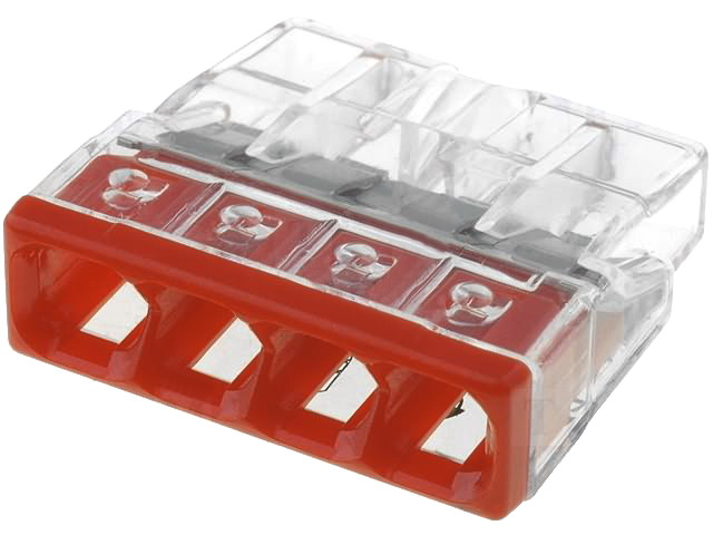 Conector rapid 4 cai, 24A, 450V, 0.5-2.5mm2, 2273-204, WAGO