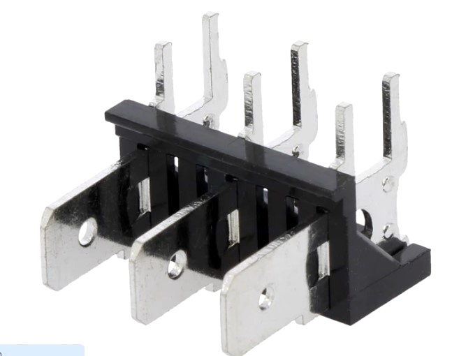 Conector papuc, 3 PINI, papuc 6.3mm, 25A, ST-LK-3