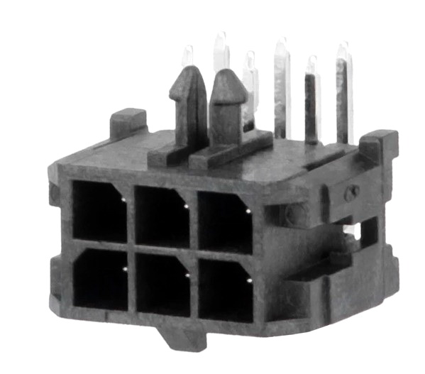 43045-0600, Soclu in unghi MicroFit 6 pini, pas 3mm, 5A, MOLEX