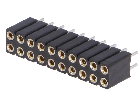 Soclu de precizie, bareta, dublu, 2x10, 2.54mm, pcb, ZL307-2X10