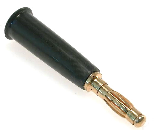 Mufa; banana, 4 mm; 60VDC; neagra, BC-003/B