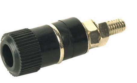 Soclu banana, 4mm, negru, D-3231