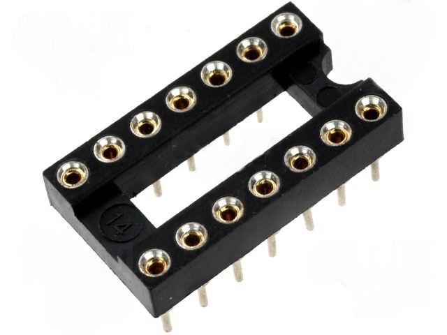Soclu circuit integrat, 14 pini, GOLD14P