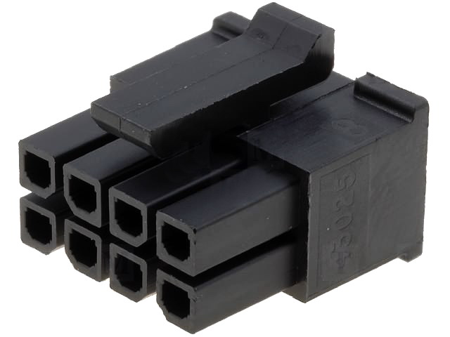 Carcasa MicroFit; FIT3.0, 8 pini mama; pas 3mm, 43025-0800, MOLEX