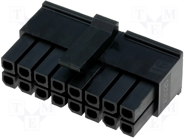 Carcasa MicroFit; 16 pini mama; PAS 3MM, 43025-1600, MOLEX