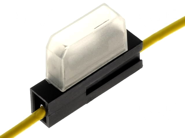 Suport siguranta auto, 20A, cu fire, siguranta 19mm, OBS-250-Y