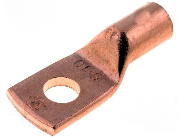 Papuc 10mm, cupru, M6, cablu 10mm2, OCZ-010/6