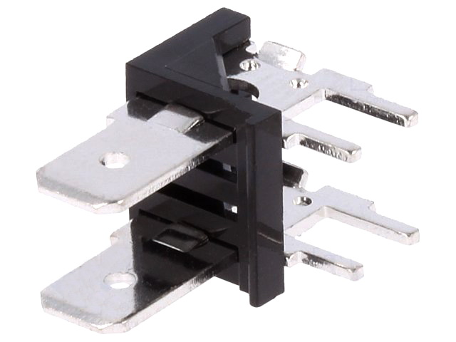 Conector papuc, 2 pini, 6.3mm, ST-LK-2, XINYA