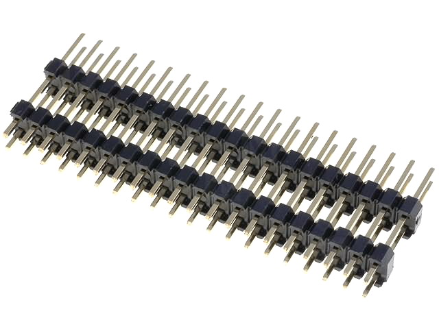 Siruri pini; tată; PIN: 40; cu 2 nivele; drept; 2,54mm, ZL2019-40