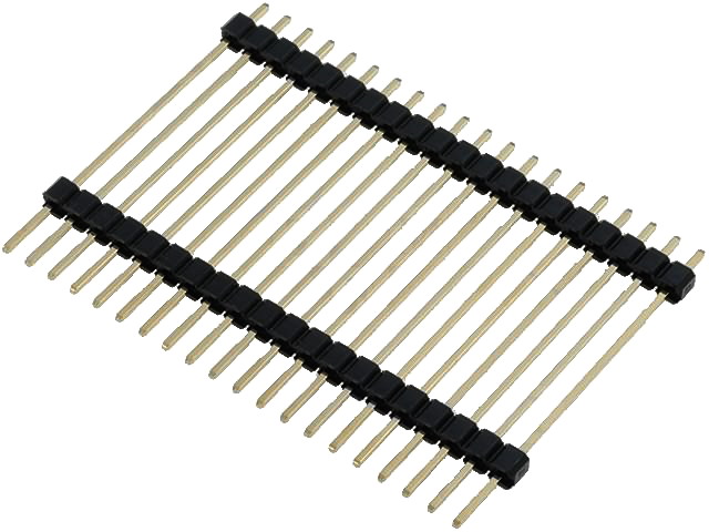 Şir pini; şiruri pini; tată; PIN: 20; cu 2 nivele; drept; 2,54mm, ZL2038-20