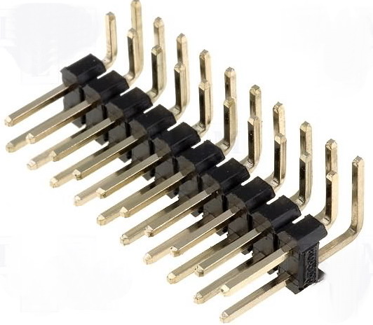 Şir pini; şiruri pini; tată; PIN: 20; în unghi 90°; 2,54mm, ZL212-20KG