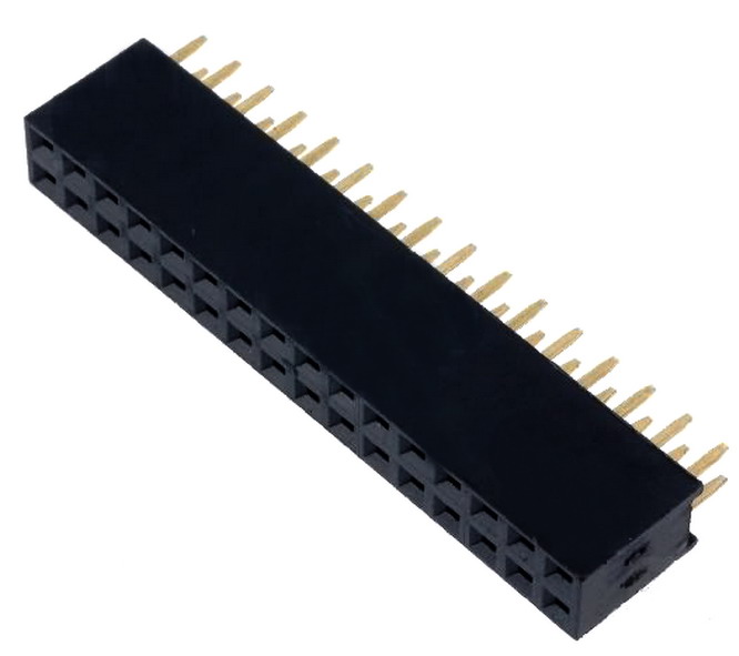 ZL262-32DG,  şiruri pini; mamă; PIN: 32; drept; 2,54mm; THT; 2x16; aurit