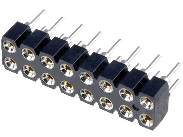 Soclu; şiruri pini; mamă; PIN: 16;  drept; 2,54mm, 2x8, ZL304-2X8P
