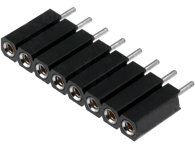 Soclu; şiruri pini; mamă; PIN: 8;  drept; 2,54mm, ZL307-1X8