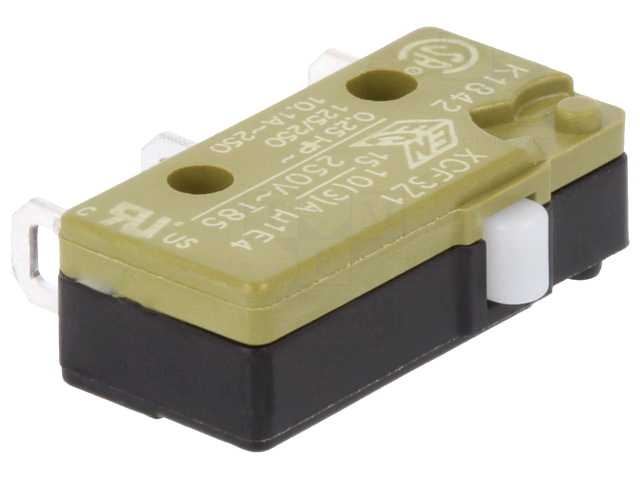 Microintrerupator buton, ON-(ON), 10A, SPDT, XCF3-Z1, BURGESS