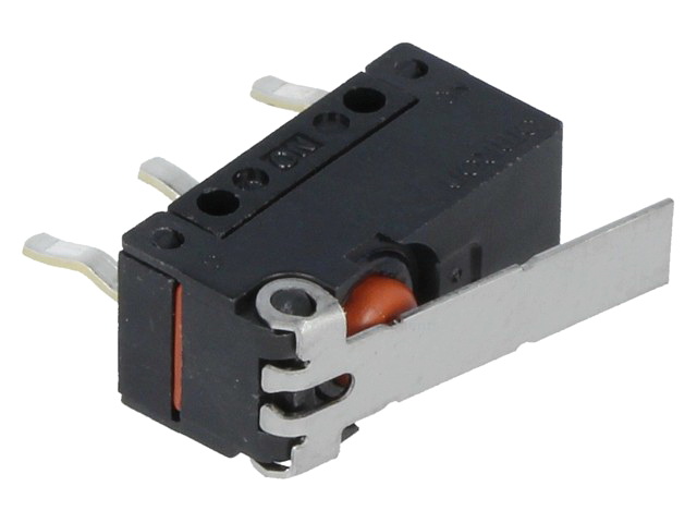 Microintrerupator cu lamela, SPDT, 2A, ON-(ON), D2FD-2L1-1T, OMRON