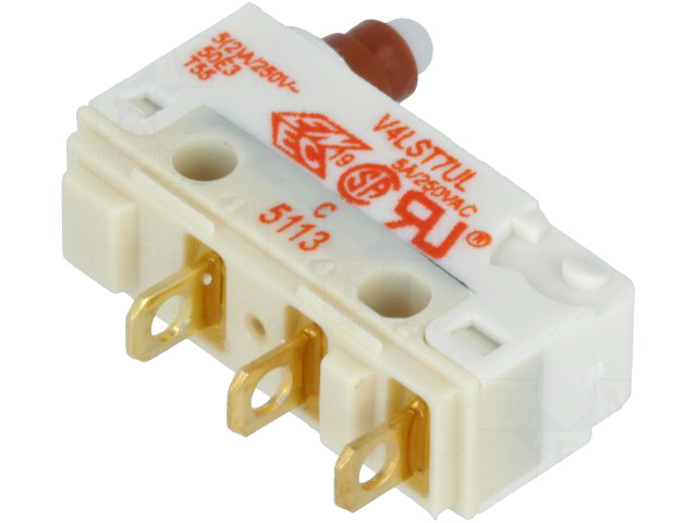 Microintrerupator cu bila, 5A, 250V, ON-(ON), IP67, V4LST7, SAIA-BURGESS