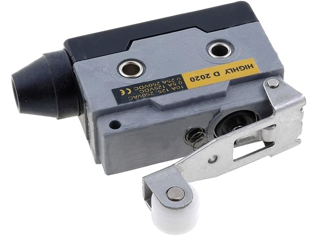 Microintrerupator cu maneta, rola, 10A, 250V, SPDT, D2020