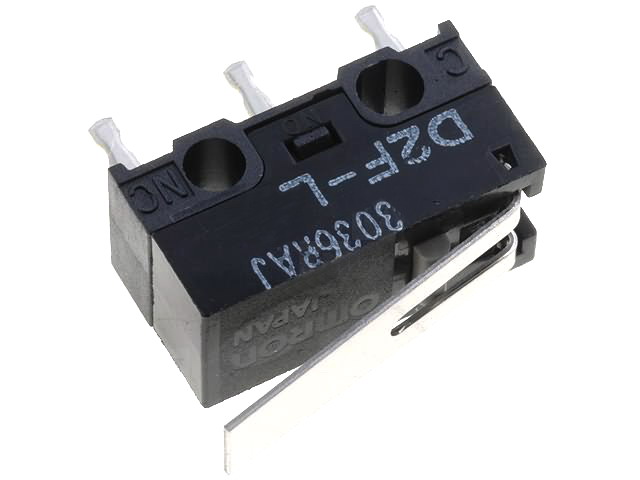 Microintrerupator cu lamela, ON-(ON), SPDT, D2F223, OMRON