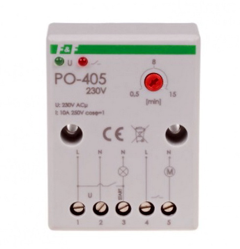 Timer ventilator baie, OFF-Delay, 1-15min, 10A, PO-405-230