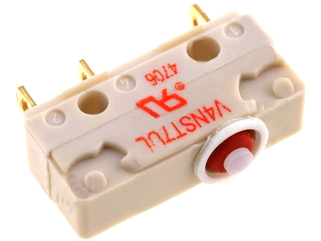 Microintrerupator, ON-(ON), 5A, 250V, IP67, V4NST7UL, SAIA-BURGESS