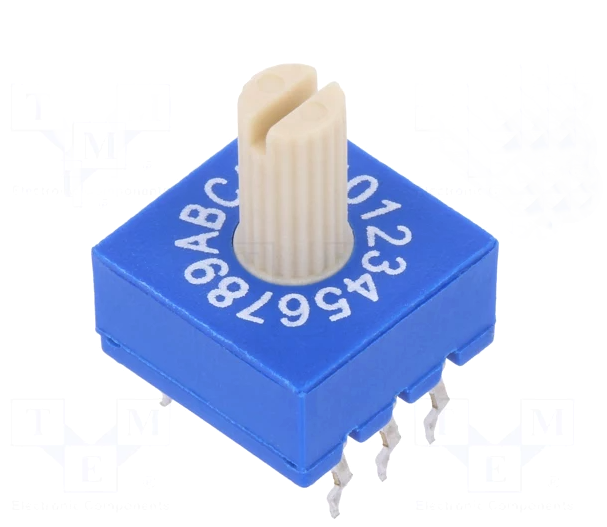 Intrerupator HEX/BCD, 16 poz, 10X10X5mm, ERD216RSZ