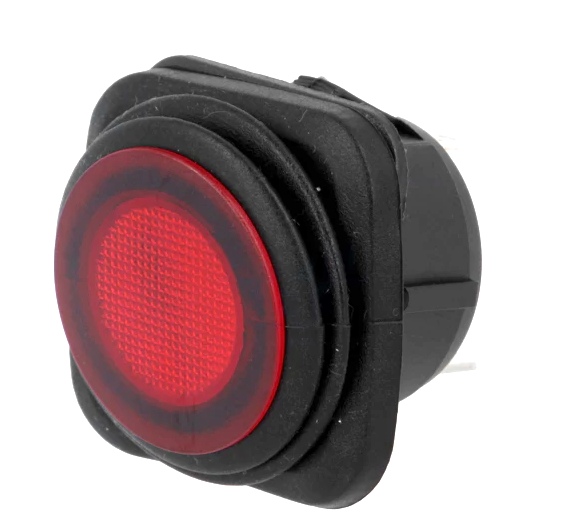 Intrerupator basculant, auto,  ON-OFF, 25A/12V, SPST, 3 pini, orificiu montare Ø24mm, R13203B8402BBR5