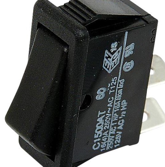 Intrerupator basculant, 16A, ON-OFF, 2 pini, SPST, orificiu montare 27.3x12.3mm, C1500AAAAA, BULGIN