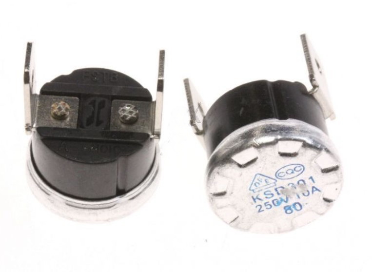 Termostat bimetalic, 80C, NC, KSD301-80