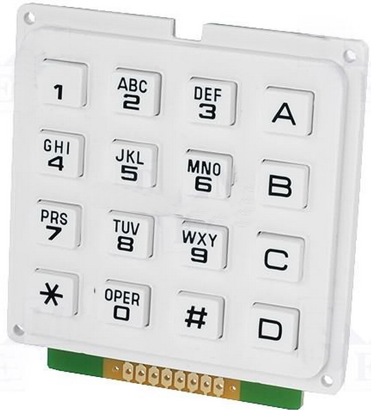 Tastatura alfanumerica, 16 butoane, KB1604-PAW